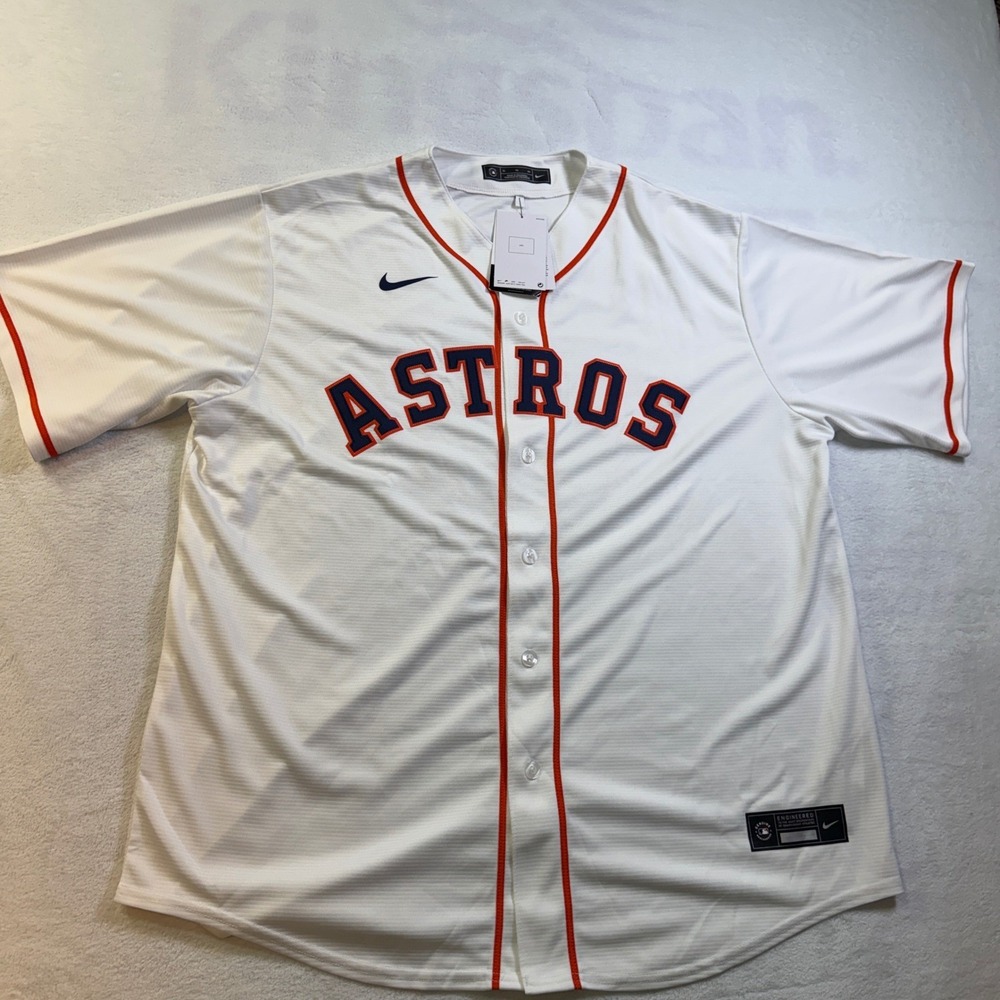 Nike Houston Astros Baseball Jersey Mens XL White Kyle Tucker 30 MLB New